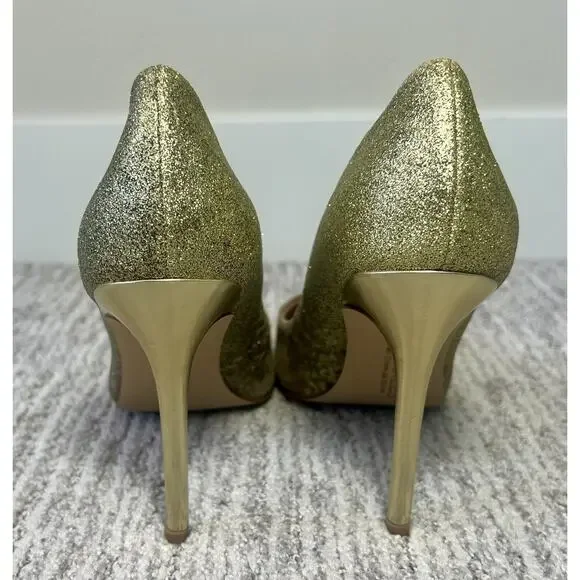 Charles By Charles David Gold Sparkle Stiletto Heels, Glamcore, Size 7.5, EUC - Picture 3 of 6